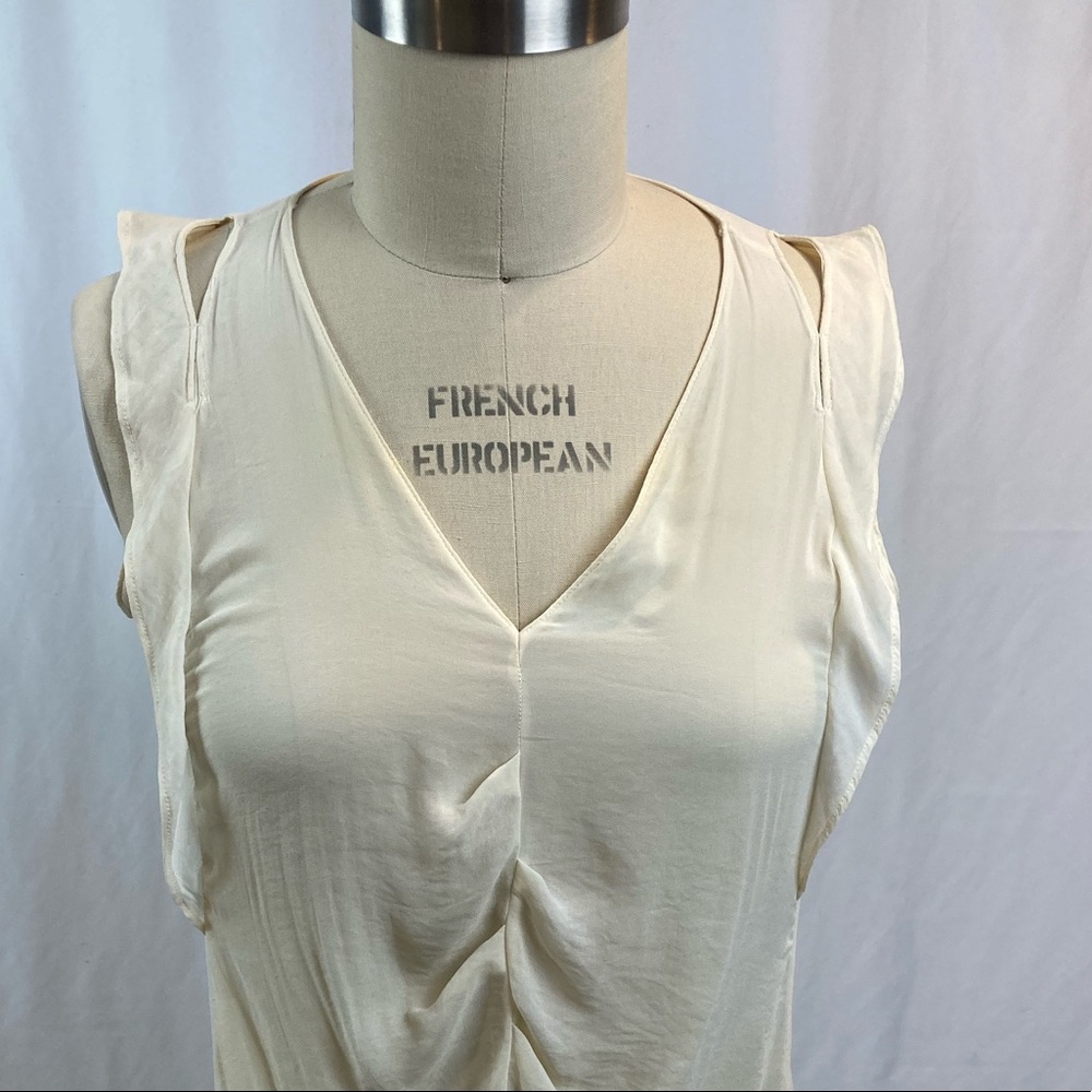 Zara Basic Delicate Cream Silk Blouse - image 2